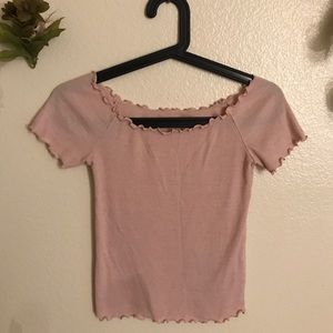 Brandy Melville Lettuce EdgeCropTop/Offtheshoulder